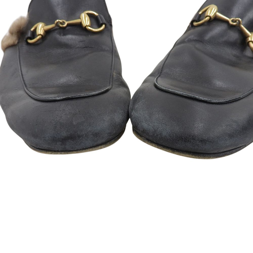 Gucci Fur Mules Shoes Black — view 3