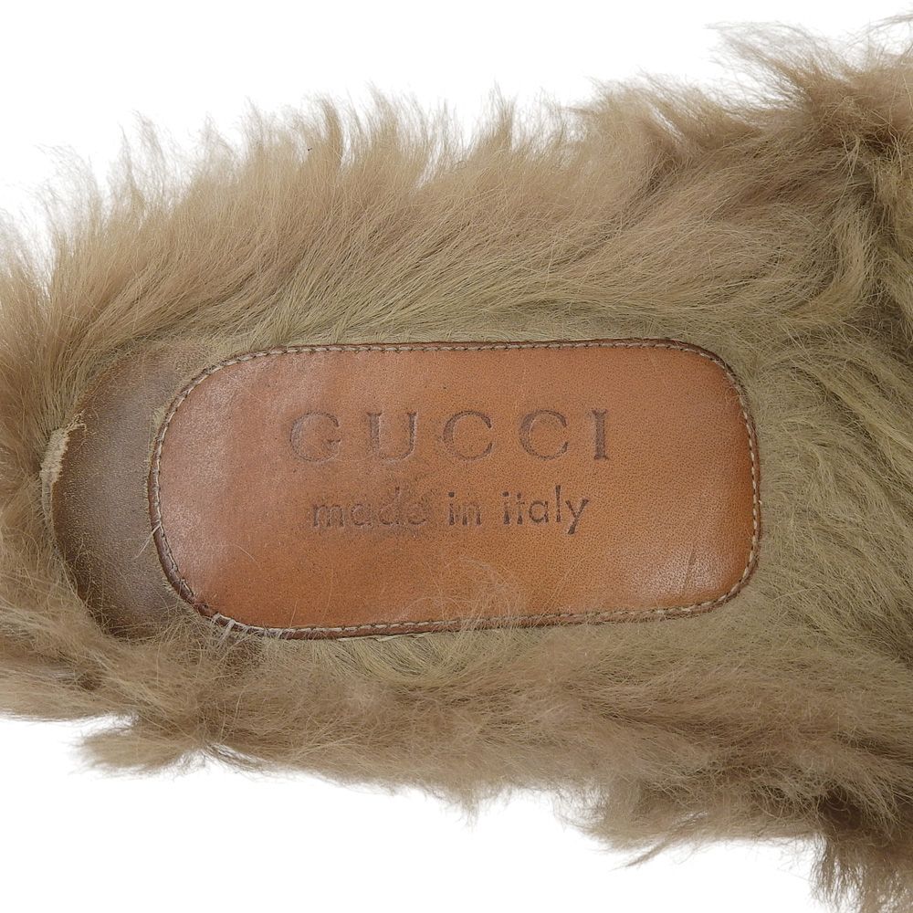 Gucci Fur Mules Shoes Black — view 6