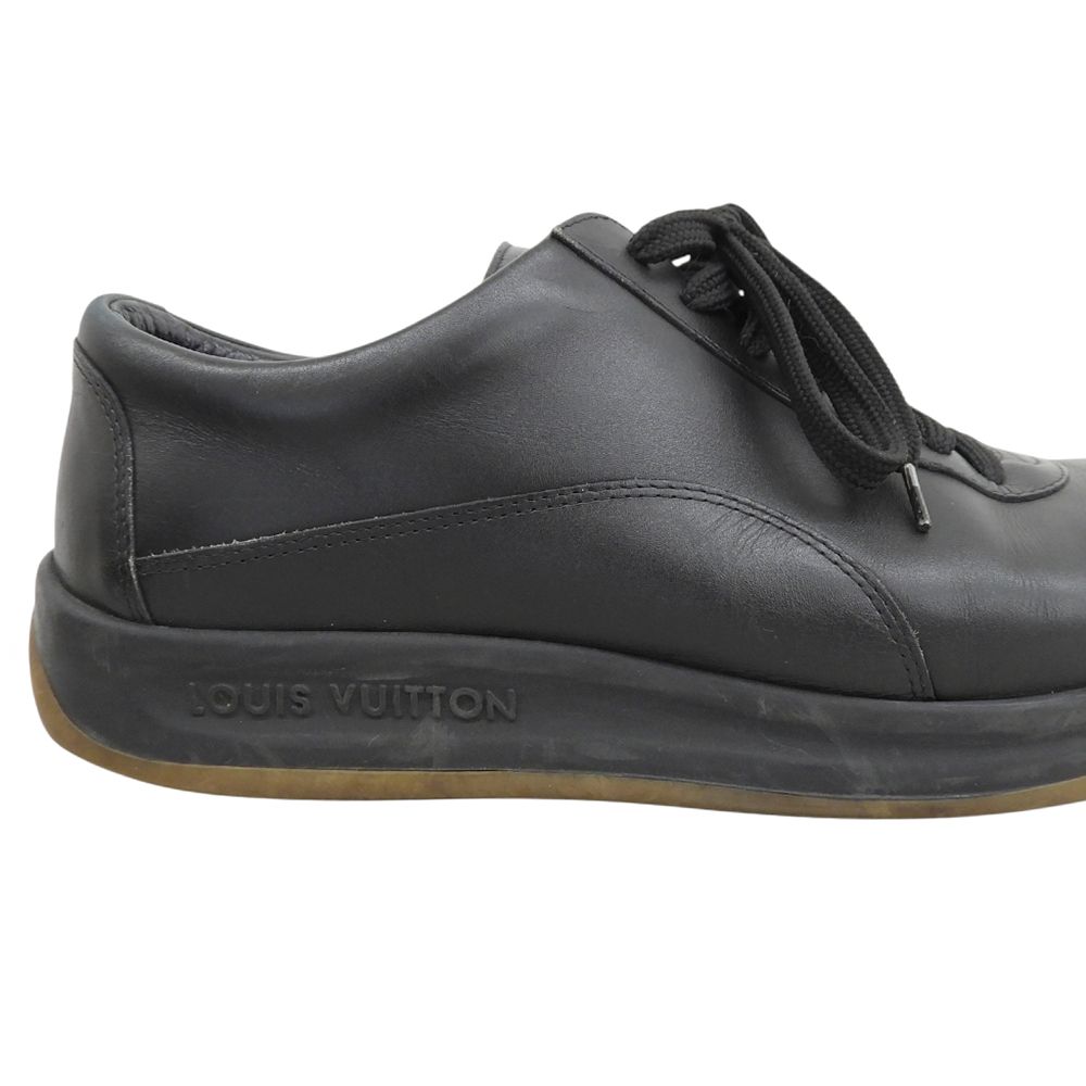Louis Vuitton Leather Low-Top Sneakers Black 5.5 — view 4