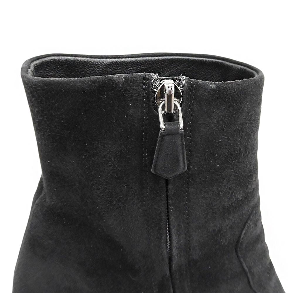 Prada Short Boots Shoes Suede Black — view 4