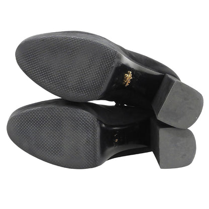 Prada Short Boots Shoes Suede Black — view 2