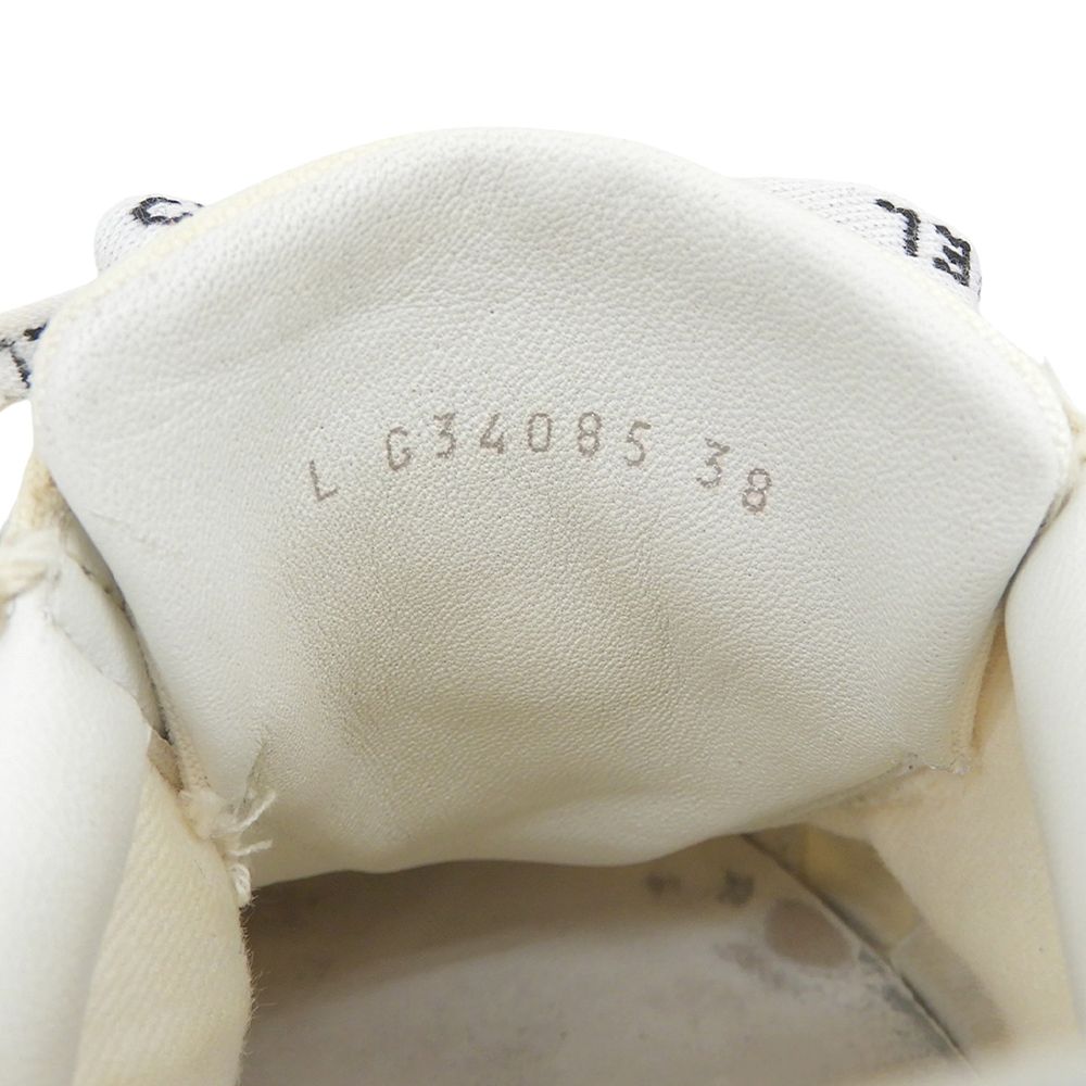 Chanel CC Logo Canvas Low-Top Sneakers White — view 6