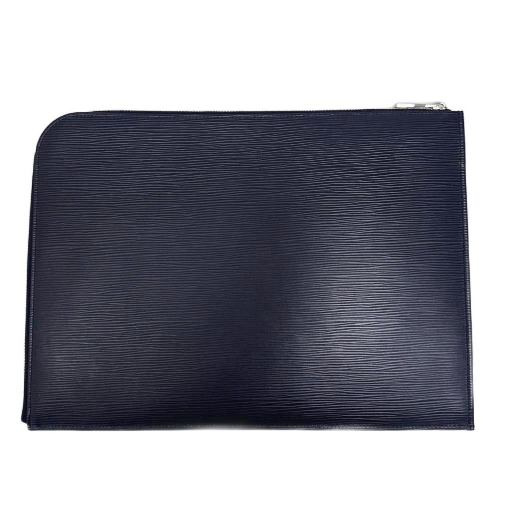 Louis Vuitton Epi Pochette Jules GM Leather Clutch Second Blue Marine Navy — view 2