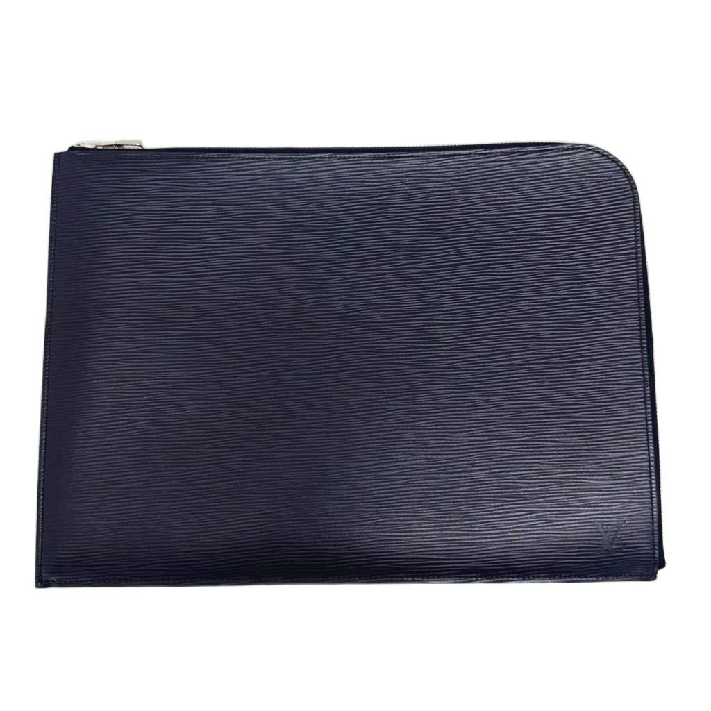 Louis Vuitton Epi Pochette Jules GM Leather Clutch Second Blue Marine Navy