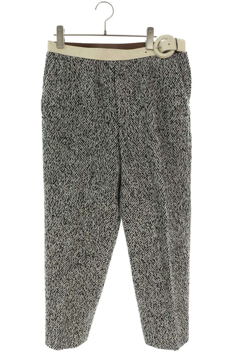 Prada Wool Blend Belted Long Pants 46