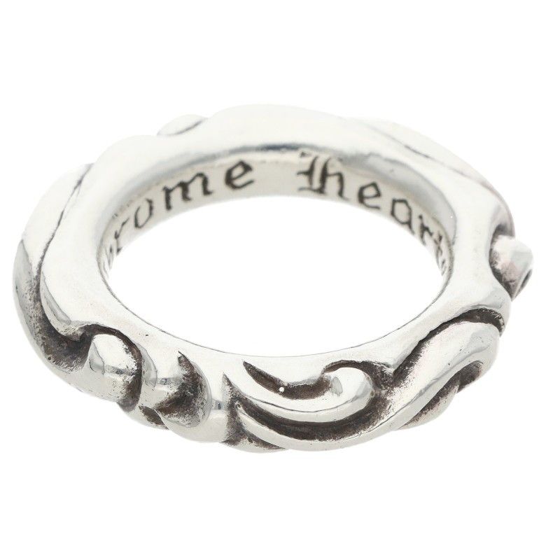 Chrome Hearts Scrl Band Scroll Silver Ring
