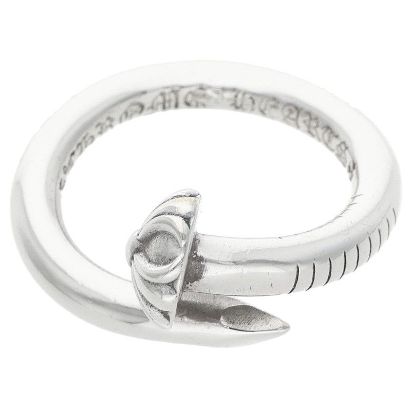 Chrome Hearts Nail Crsball Cross Ball Silver Ring