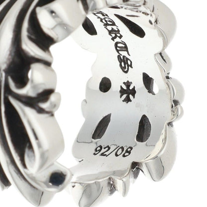 Chrome Hearts Dbl Flrl Double Floral Cross Silver Ring — view 4