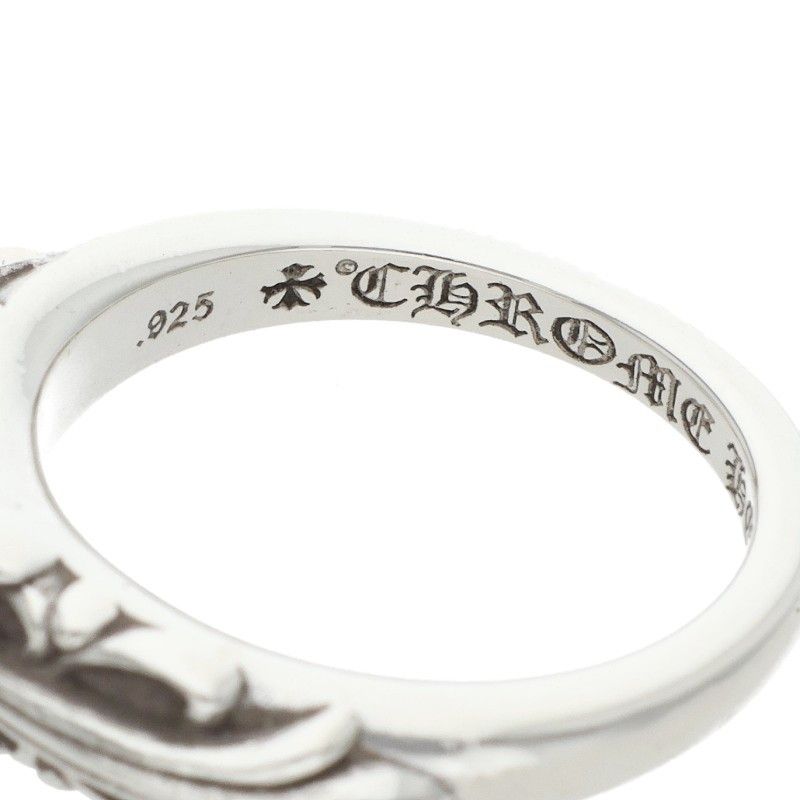 Chrome Hearts Baby Classic Floral Cross Silver Ring — view 3