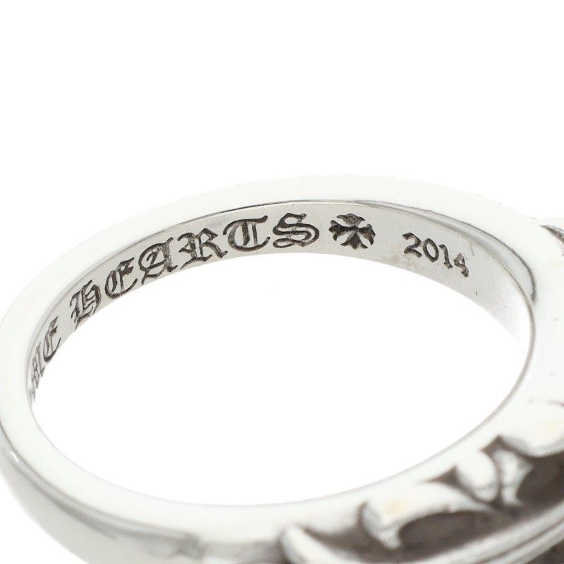 Chrome Hearts Baby Classic Floral Cross Silver Ring — view 4