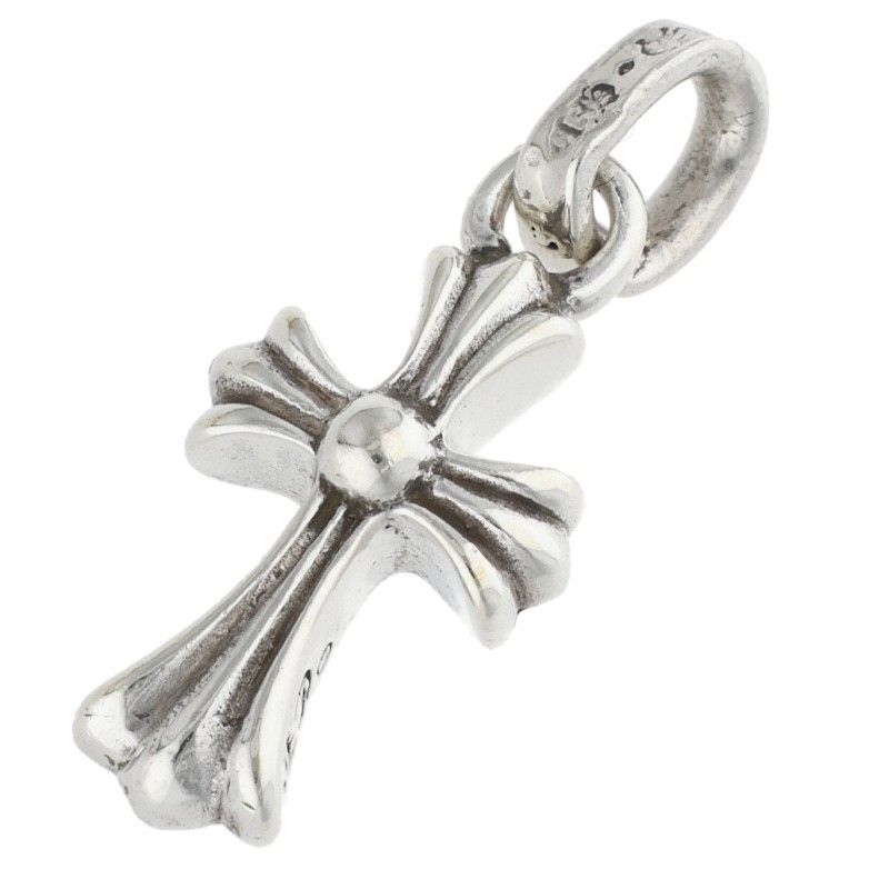 Chrome Hearts Cross Baby Fat Charm Silver Pendant
