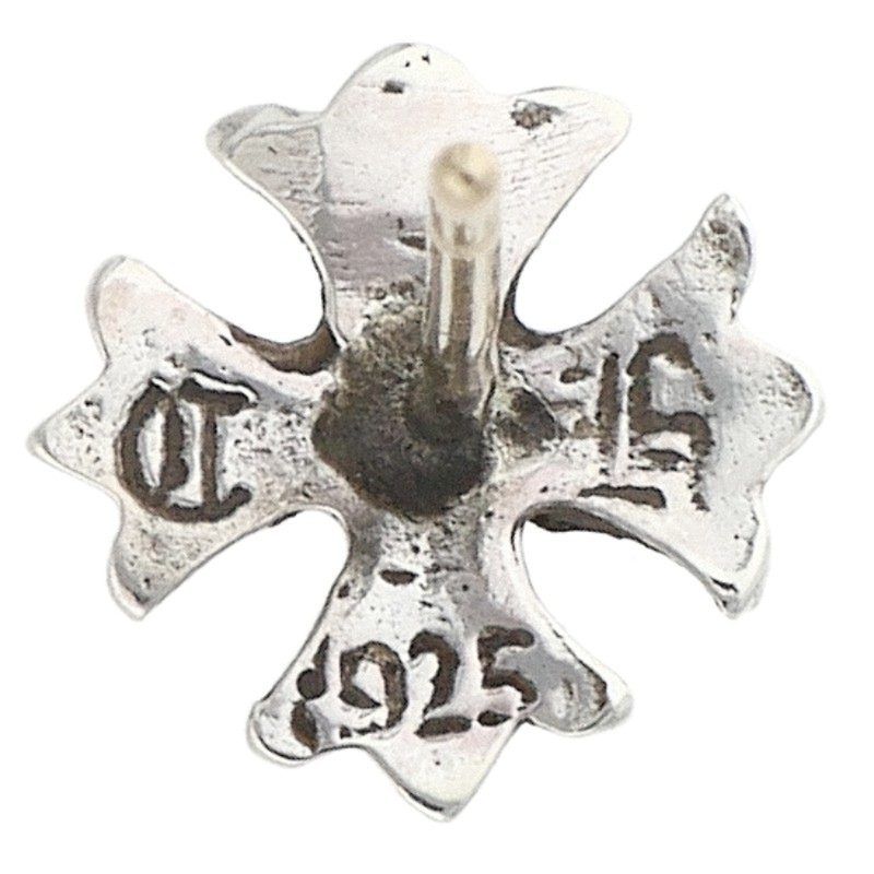 Chrome Hearts CH Pls CH Plus Stud Silver Earrings — view 3