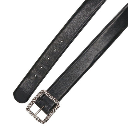 Chrome Hearts Blt Scrlrec Rectangle Scroll Leather Belt 32 — view 3