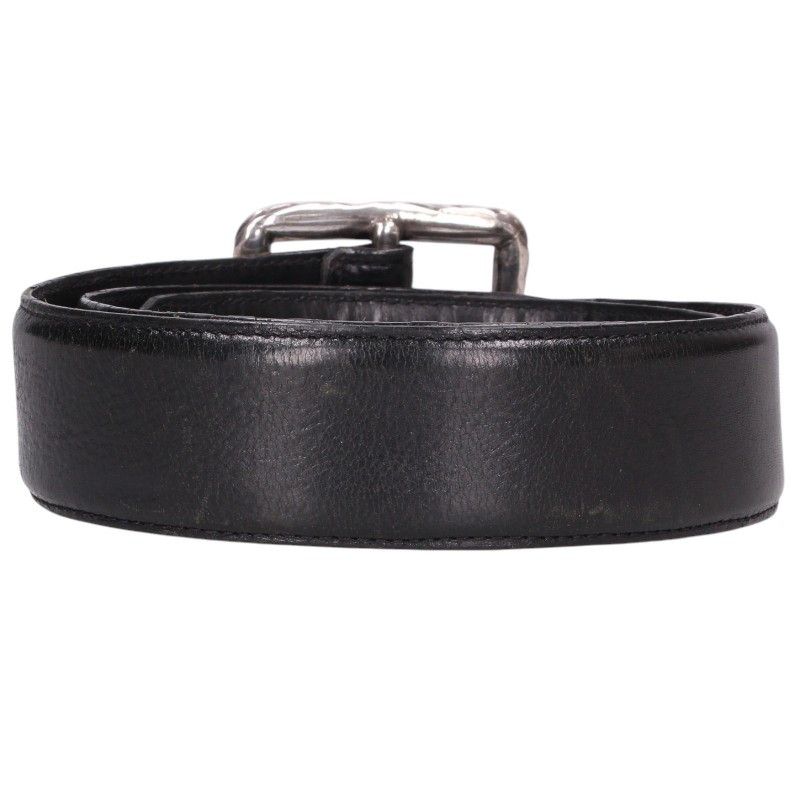 Chrome Hearts Blt Scrlrec Rectangle Scroll Leather Belt 32 — view 2