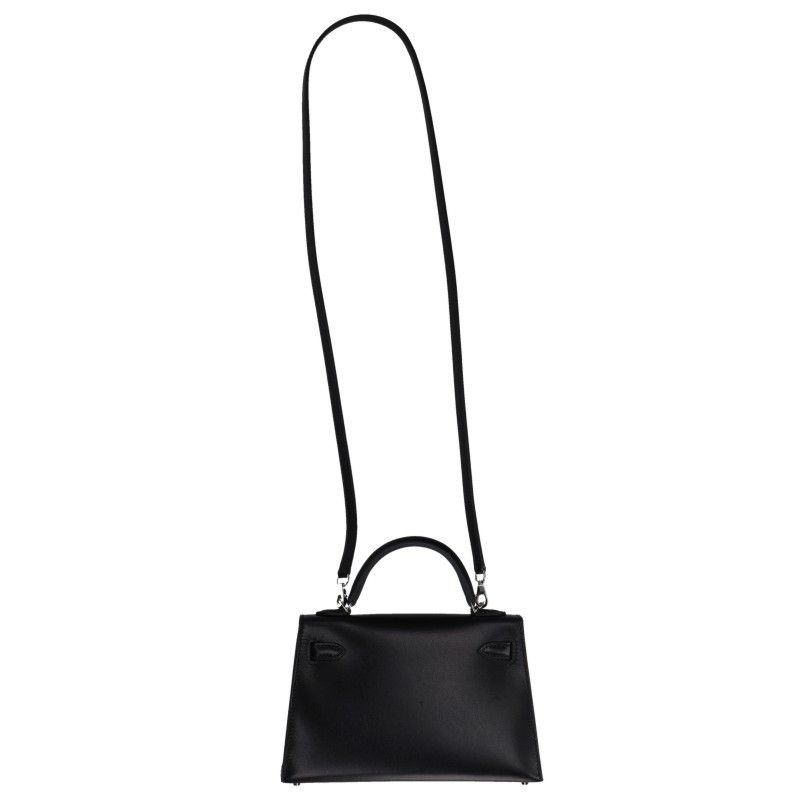 Hermes Mini Kelly 2 Cloete Silver Box Calf Leather Shoulder Bag — view 2