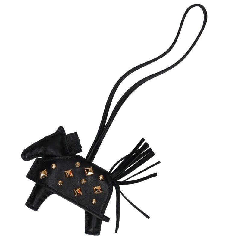 Hermes Robeo Rock PM Agneau Milo Studded Charm PM Keychain