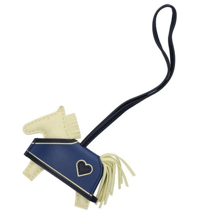 Hermes Robeocourt PM Agneau Milo Jaune Milton Blue Thai Charm PM Keychain