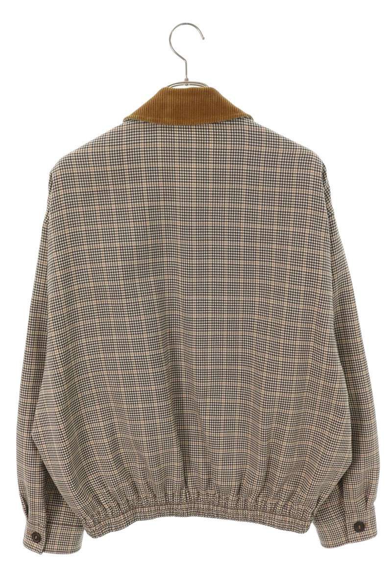 Miu Miu Collar Corduroy Paneled Check Zip Up Jacket 36 — view 2