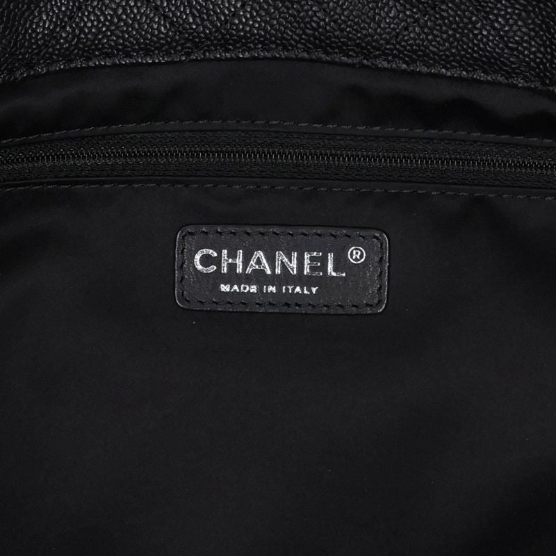 Chanel Quilted Caviar Leather Chain Tote Bag — view 3
