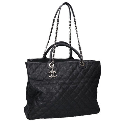 Chanel Quilted Caviar Leather Chain Tote Bag