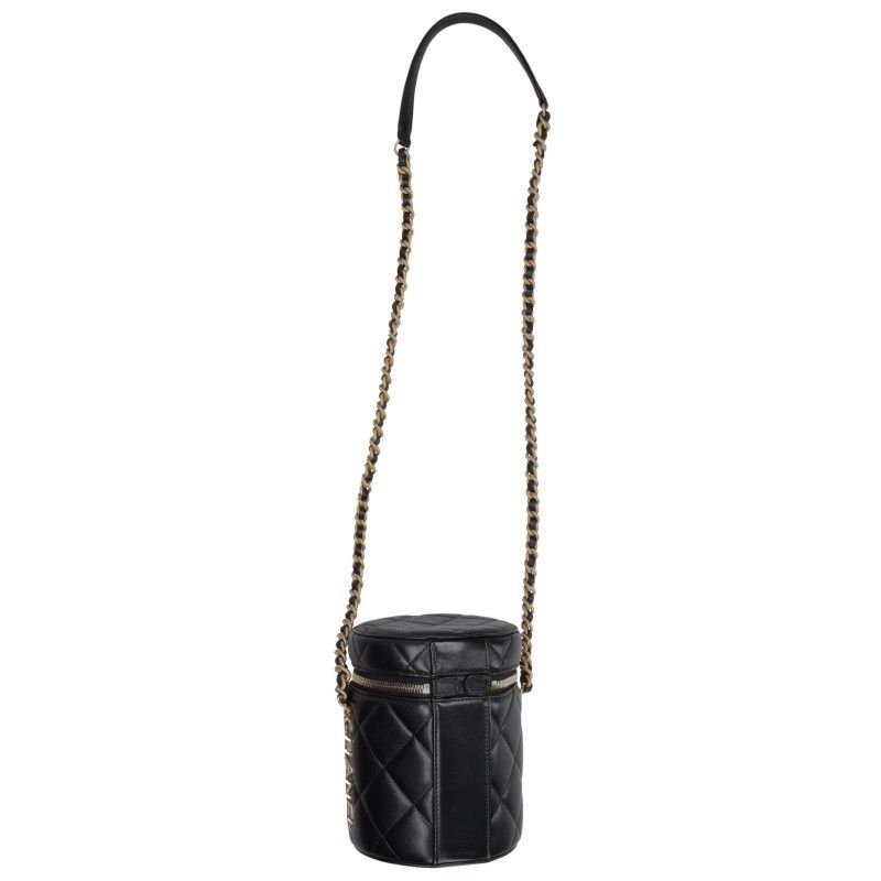 Chanel Vanity Quilted Lambskin Chain Shoulder Bag — view 2