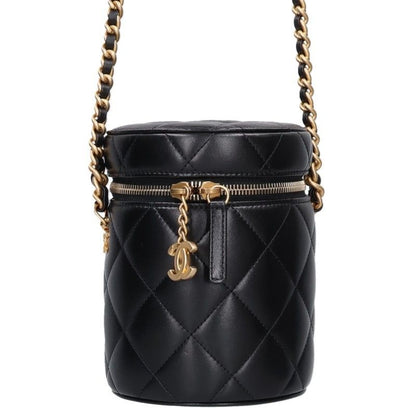 Chanel Vanity Quilted Lambskin Chain Shoulder Bag