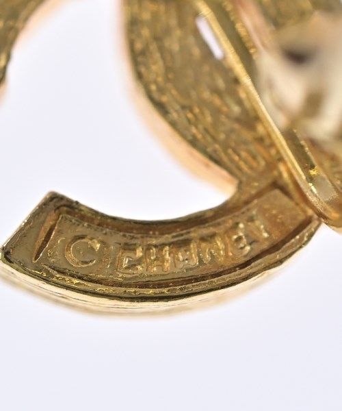 Chanel Vintage CC Logo Rhinestone Earrings Gold — view 4