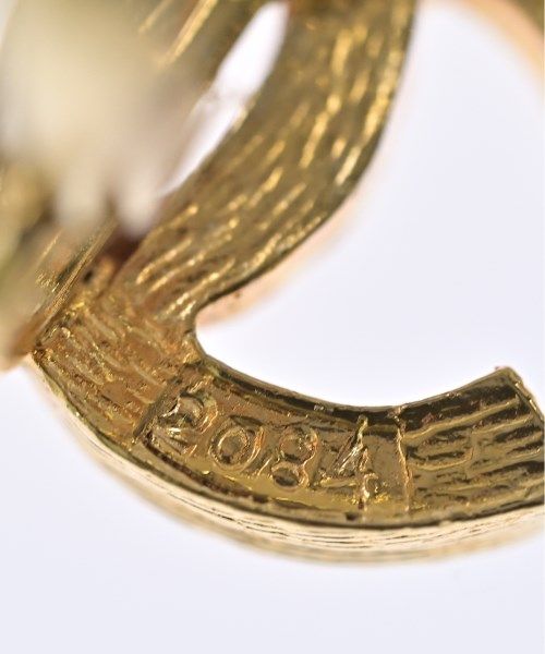 Chanel Vintage CC Logo Rhinestone Earrings Gold — view 5