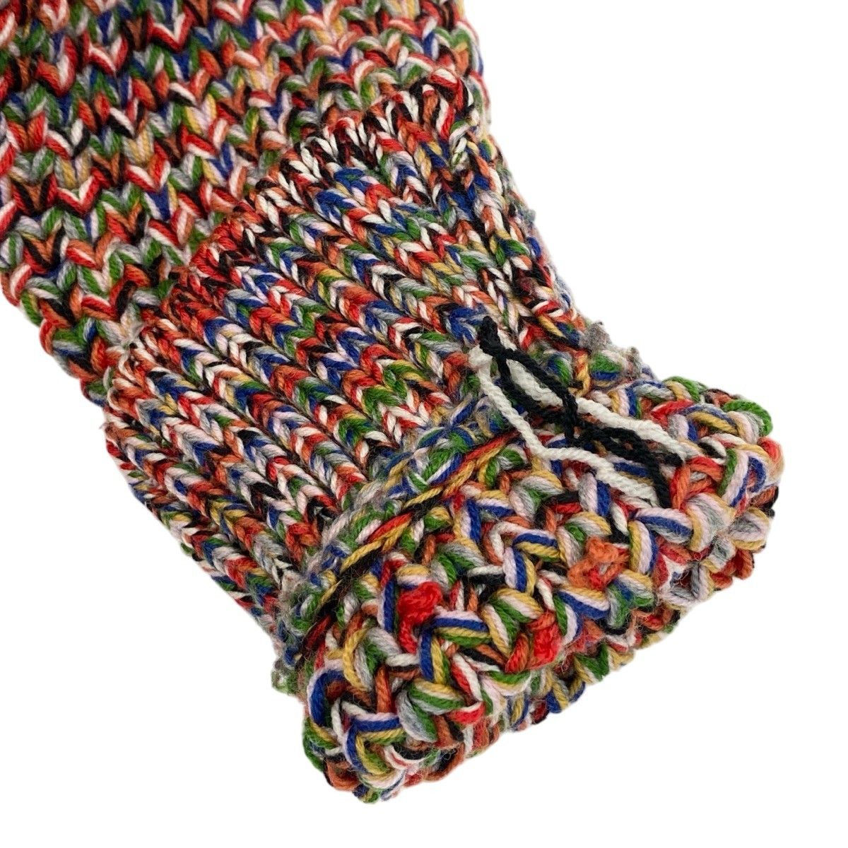 Chanel Middle Gauge Mixed Knit Sweater High Neck Multicolor Wool 34 — view 7
