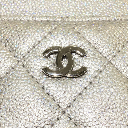 Chanel Quilted Card Case Cavien Silver — view 5