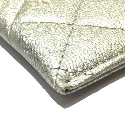 Chanel Quilted Card Case Cavien Silver — view 8