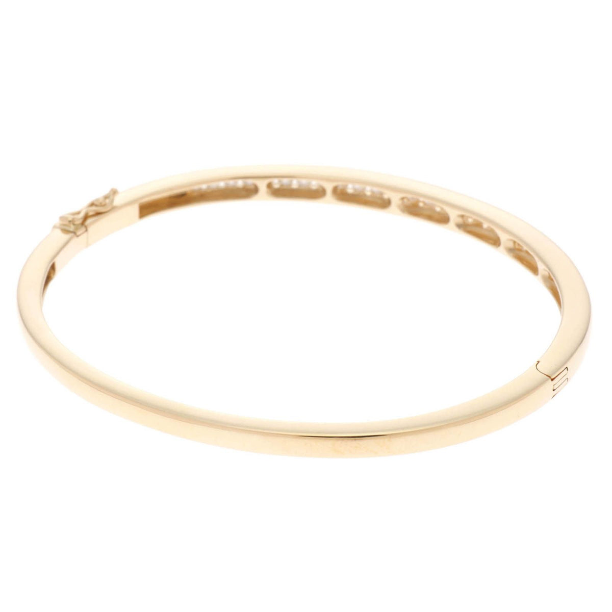 Tiffany & Co Channel Setting Half Circle Diamond Bracelet 18k Yellow Gold — view 2