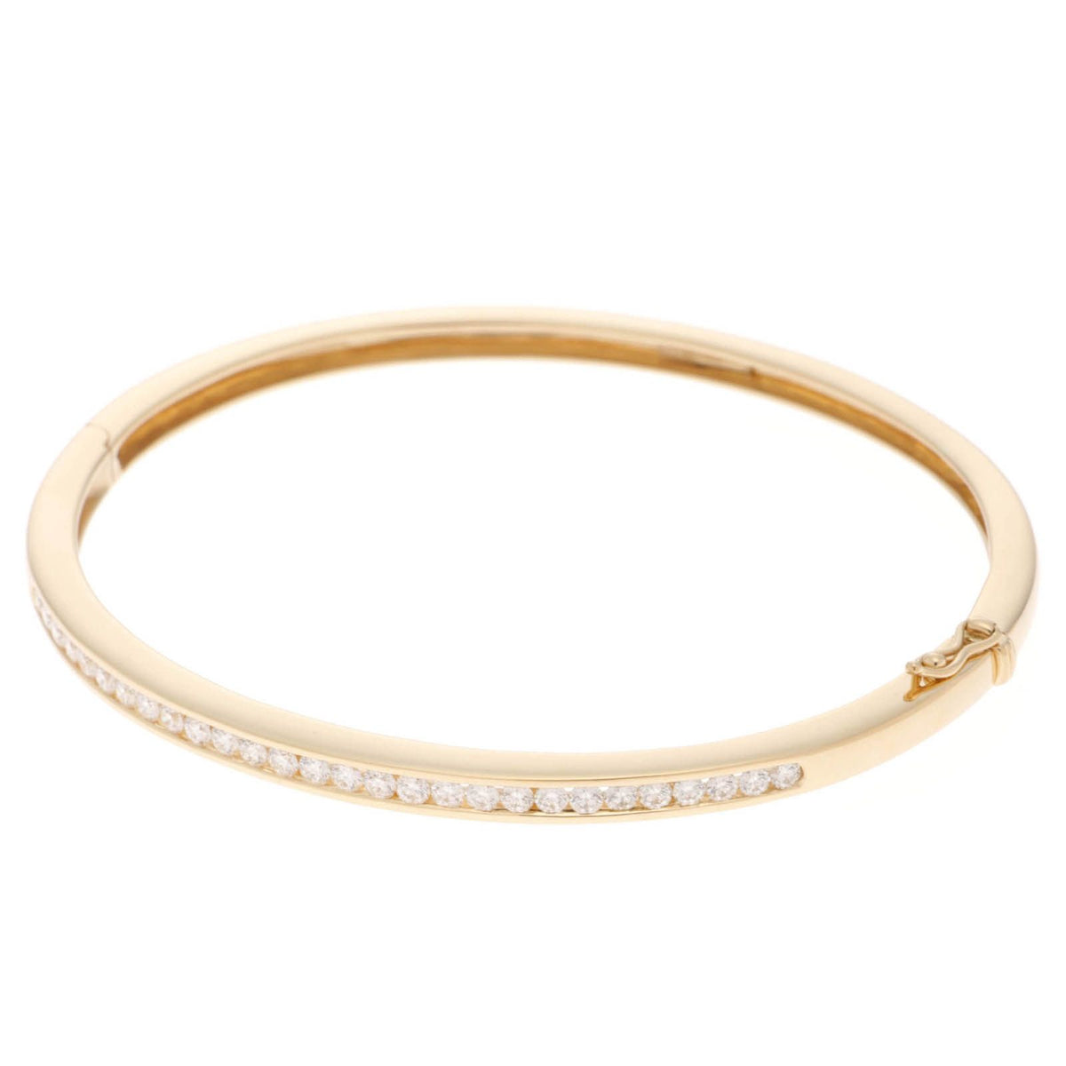 Tiffany & Co Channel Setting Half Circle Diamond Bracelet 18k Yellow Gold