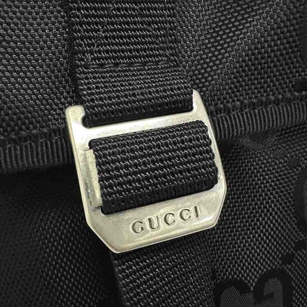 Gucci Off the Grid GG Logo Nylon Shoulder Bag Black — view 7