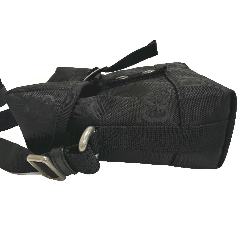 Gucci Off the Grid GG Logo Nylon Shoulder Bag Black — view 4