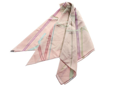 Hermes Carre 90 Scarf Silk Shawl Pink