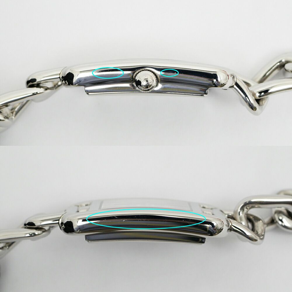 Hermes Nantucket Silver Dial SS Quartz Chain Watch — view 4