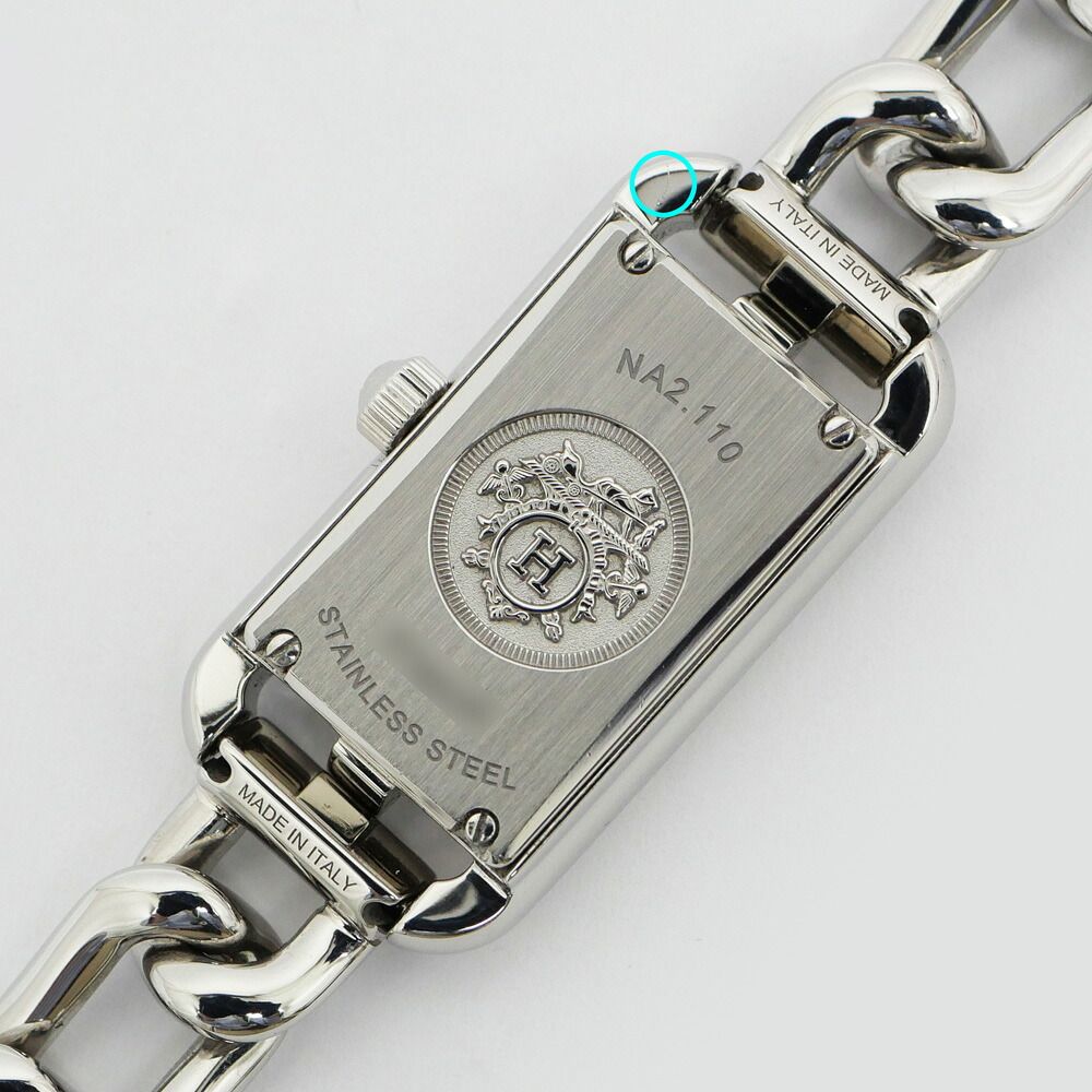 Hermes Nantucket Silver Dial SS Quartz Chain Watch — view 3