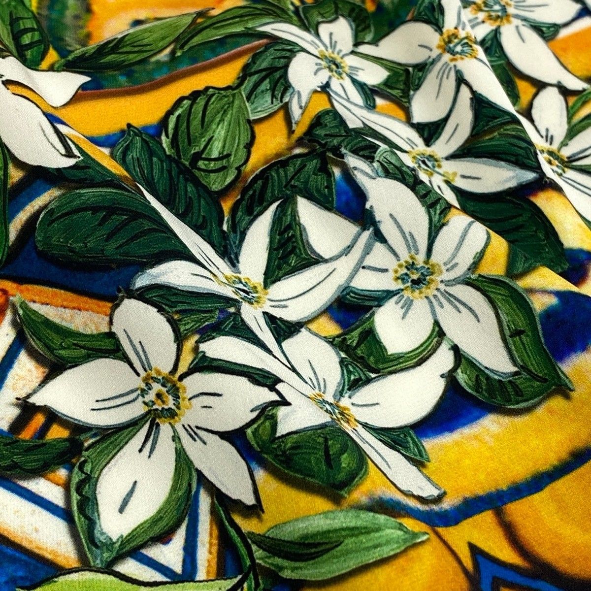 Dolce & Gabbana Silk Skirt Mallorcan Floral Knee-Length Multicolor 38 — view 7