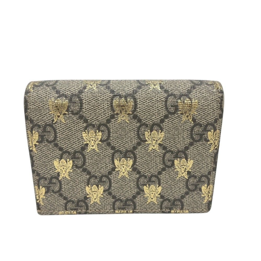 Gucci Bifold Wallet GG Supreme Canvas Brown — view 2