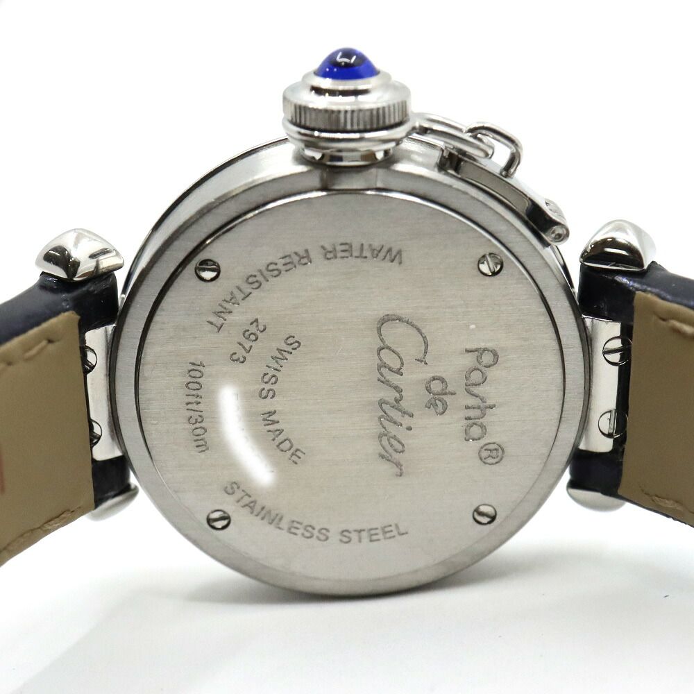Cartier Miss Pasha Silver Watch SS Quartz Leather — view 5