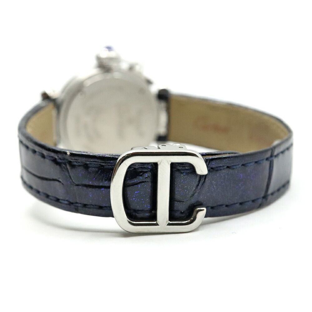 Cartier Miss Pasha Silver Watch SS Quartz Leather — view 8