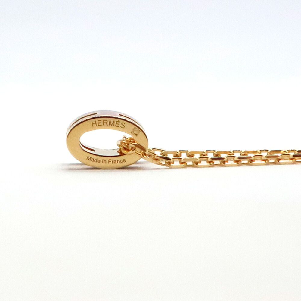 Hermes Necklace Mini Pop H Rocabar New Gold Yellow H Logo Pendant — view 3