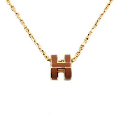 Hermes Necklace Mini Pop H Rocabar New Gold Yellow H Logo Pendant