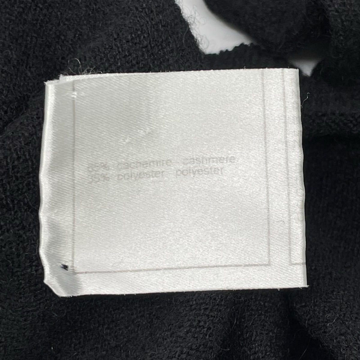 Chanel Black Cashmere 65% Hem Plate Turtleneck Knit — view 4