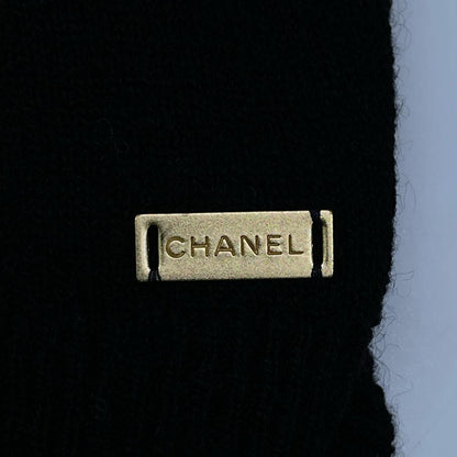 Chanel Black Cashmere 65% Hem Plate Turtleneck Knit — view 7