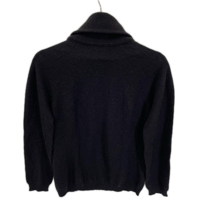Chanel Black Cashmere 65% Hem Plate Turtleneck Knit — view 2