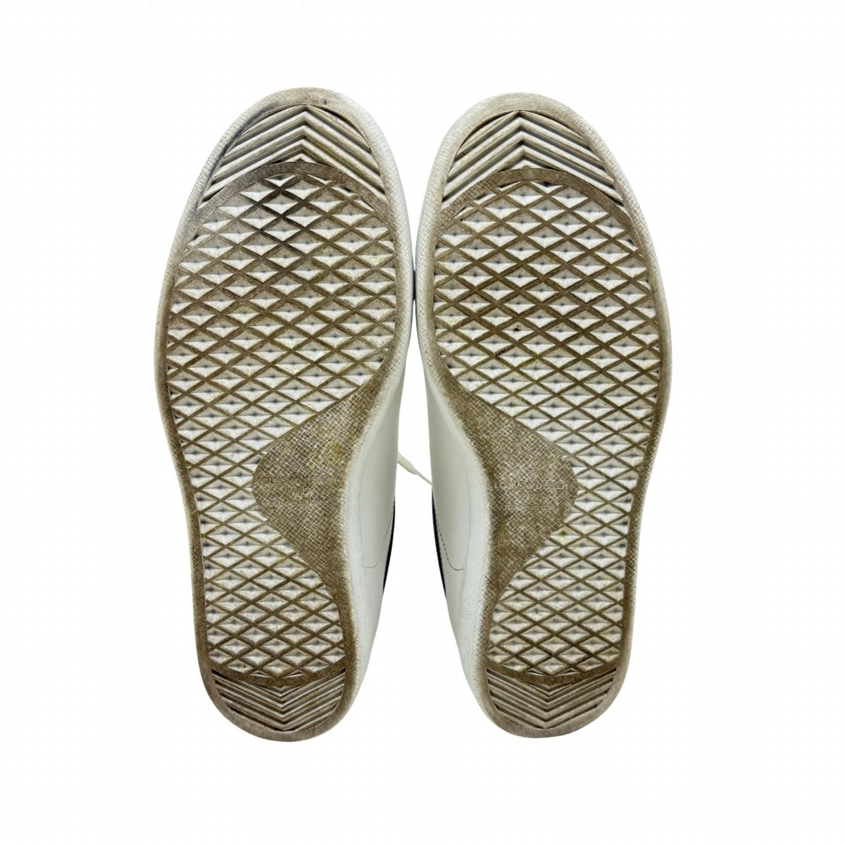 Louis Vuitton le Creasing Sneakers 6 White Gray Leather — view 7