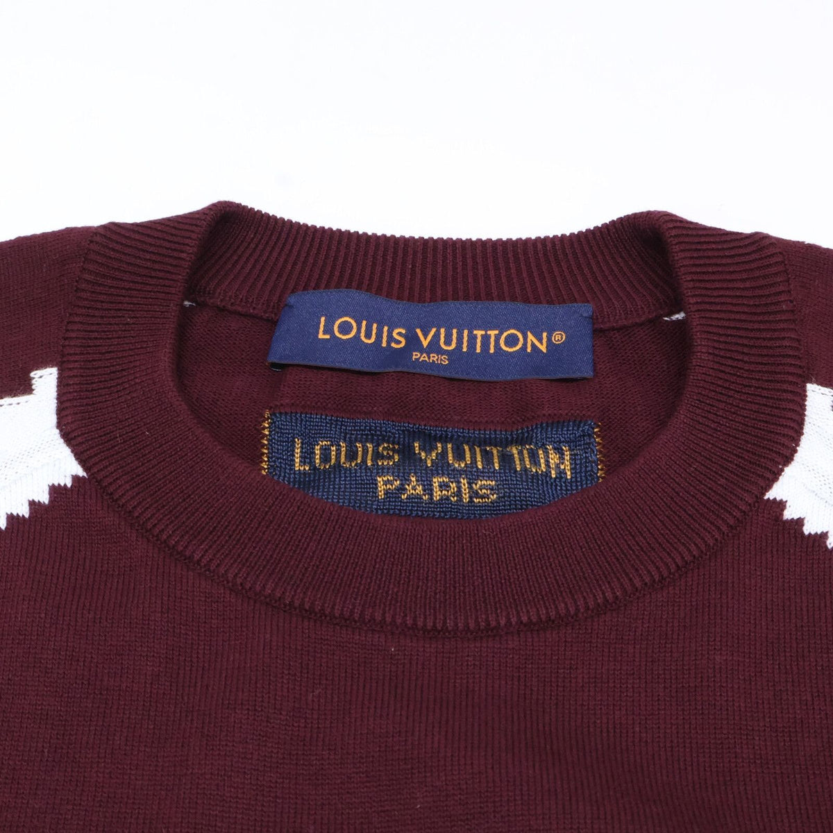 Louis Vuitton Intarsia Crew Neck Short Sleeve Knit Sweater — view 6