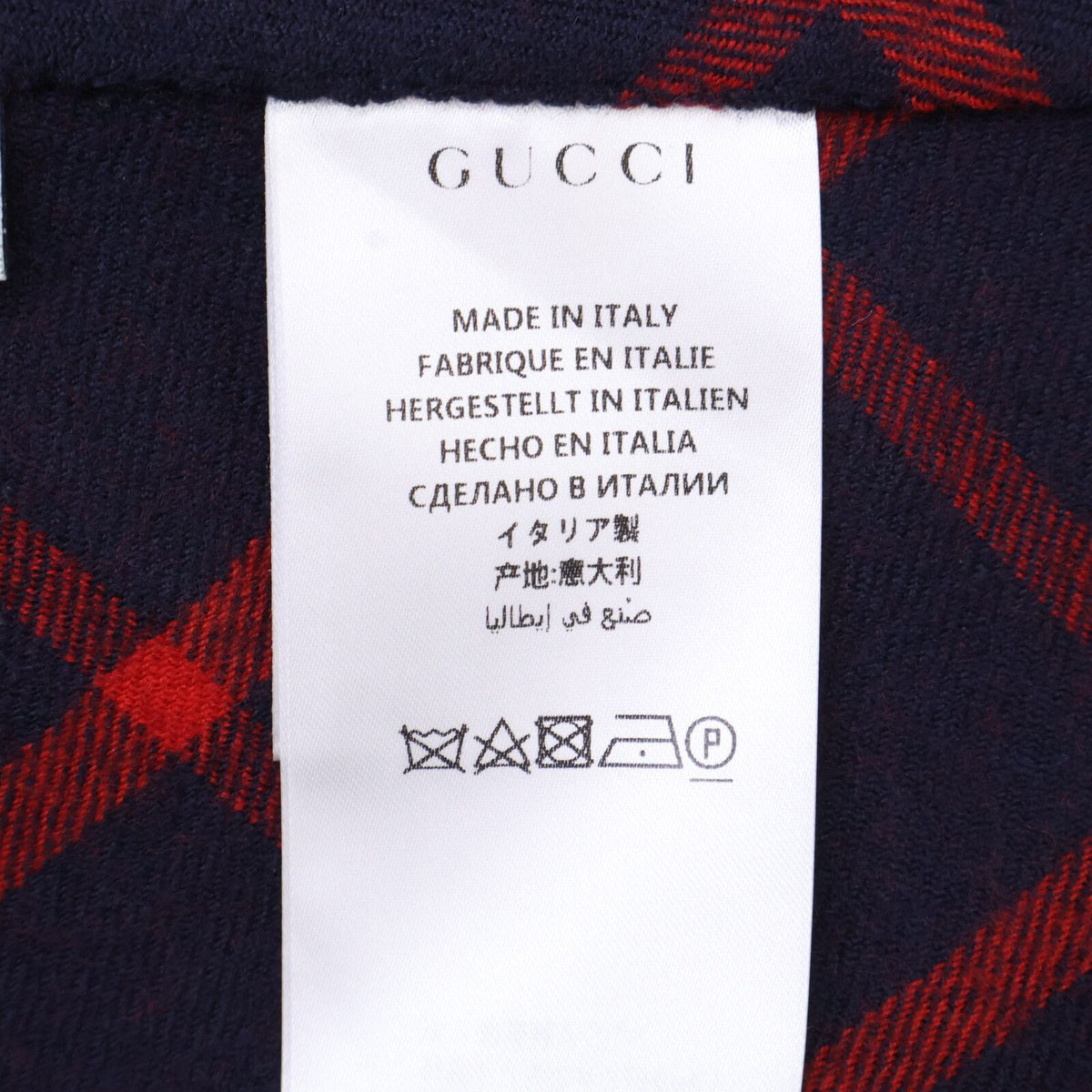 Gucci Silk Blend Interlocking G Lined Check Poncho 36 — view 7